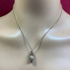 DYADEMA Solid Pineapple 🍍 Pendant W / Adjustable Chain. 17 to 19 inches